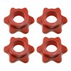 EMSea 4X 25mm Barbell Bar Hex Nuts 1 Inch Red