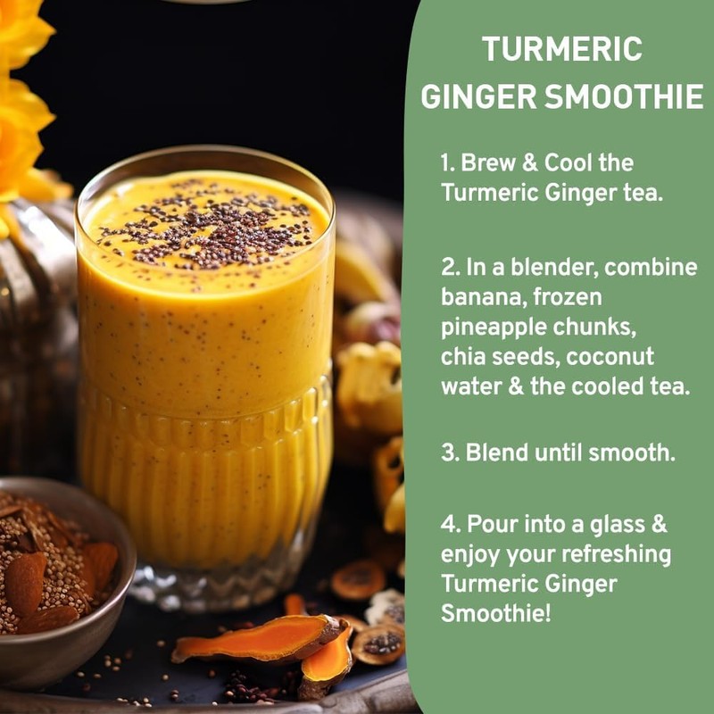 HANDPICK, Turmeric Ginger Tea Bags (100 Herbal Tea Bags) Caffeine