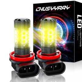 CHUSYYRAY 2x 160W LED Driving Bulbs Fog Light for Toyota Tacoma 2016-2021 3000K Yellow