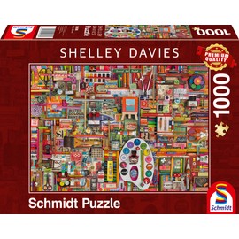 Schmidt Spiele 59698 Shelley Davies Vintage Artist Materials 1000 Piece Jigsaw Puzzle