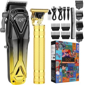 LQT Professional Hair Clippers for Men, Cordless Beard Trimmer Set, Barber-Grade Tool with USB Charging, Lightweight & Low Noise for Home Use