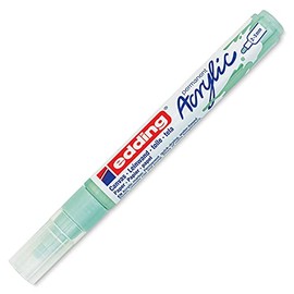 edding 5100 Acrylic Markers Medium - Mint - 1 Acrylic Pen Waterproof - Medium Bullet Tip 2-3 mm - Acrylic Colours for Painting on Canvas, Painting Paper and Wood - Acrylic Pens for Stones