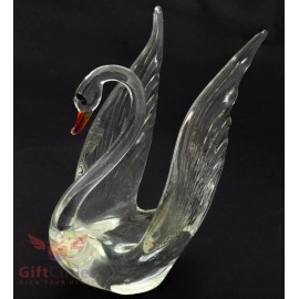 Glass bird Swan "murano" figurine handmade
