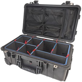 LAFENLIN UPGRADE DIY Divider System for Pelican 1510 Case, Customizable Organizer with U-Clips & Red Pull Tabs, Secure Foam Inserts for Tools, Camera, Medical, Tactical Gear (Case NOT Included)