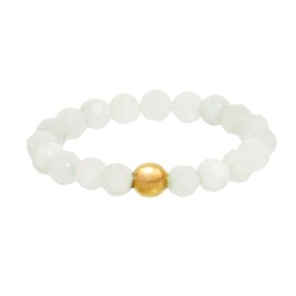 BERGERLIN Genuine Natural Stone Ring with Gold Pearl – Ring for Men and Women – Certification of Authenticity, Natural stone, natural stone