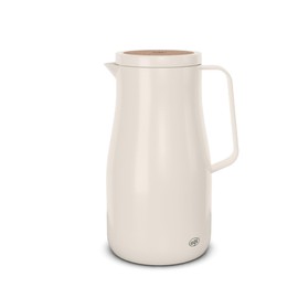 alfi Studio Tea Insulated Jug 1.0 L White, Double-Walled Stainless Steel, Keeps Warm for 12 Hours, Cold for 24 Hours, Screw Cap, Large Opening, Thermos Flask, BPA-Free