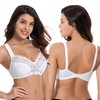 Curve Muse Plus Size Minimizer Unlined Wireless Bra with Lace