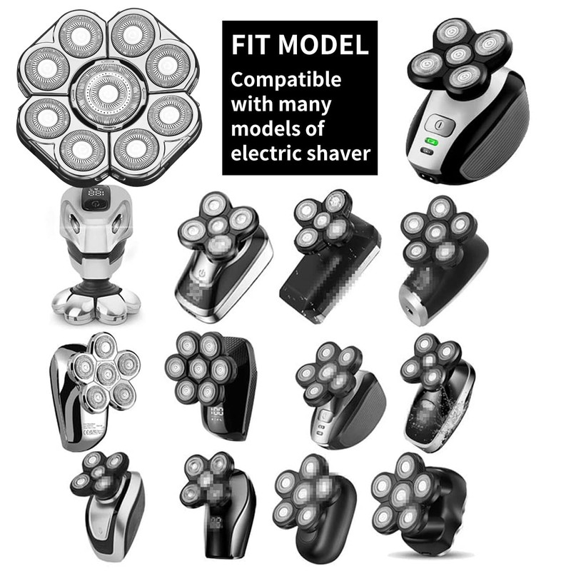 9 Blades Head Shaver Men's Electric Shaver Replacement Heads Universal