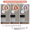 Rocollos Rechargeable Wall Mounted Lighted Makeup Mirror, 8 Inch Double-Sided