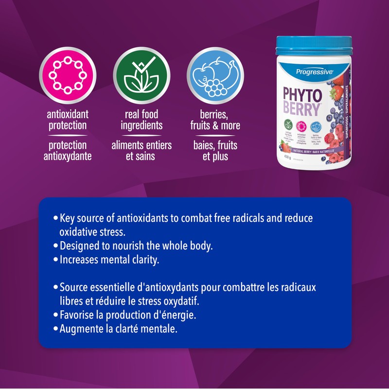 Progressive Progressive Phytoberry Supplement Powder - 450 g | Antioxidant