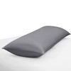 Ersmak Satin Body Pillow Cover, 20x54 Inches Grey Ultra Soft