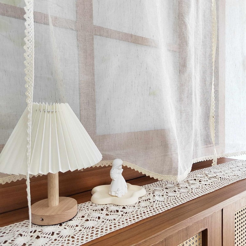 Chic Tie Up Curtain for Kitchen Adjust Ballon Window Valance