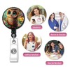 Lovely Owl Retractable ID Card Badge Holder with Alligator Clip,