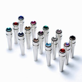 WE Games Chrome Cribbage Pegs with Austrian Crystals - Set of 3 - Crystal Clear