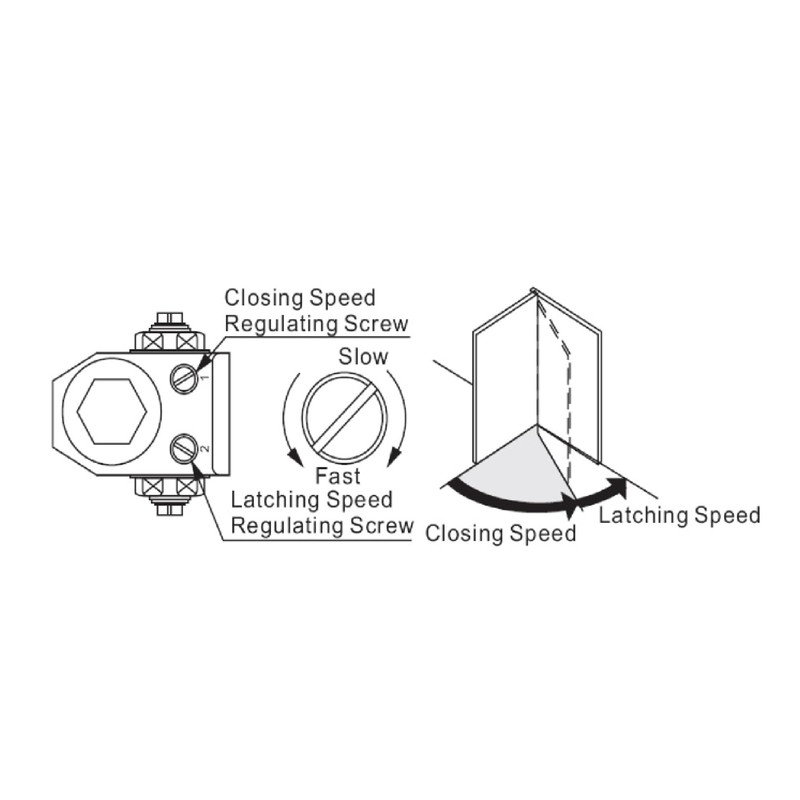 Global Door Controls Commercial ADA Door Closer in Aluminum with