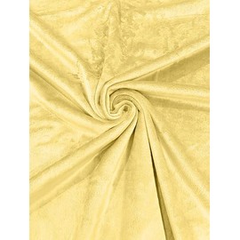 Backdrop King Inc, 58/60" Wide Solid Minky Smooth Plush Faux Fur Fabric by The Yard (Light Yellow)