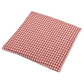 Rapeseed Cushion, 19 x 19 cm, Organic Fabric, Red/White, Small Grain Cushion, Heat Cushion and Cold Cushion