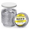 Zuvo Round Aluminium Containers – Pack of 20 Foil Flan
