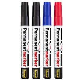 Idena 4-piece set of permanent markers, 1-3 mm line thickness, 515039