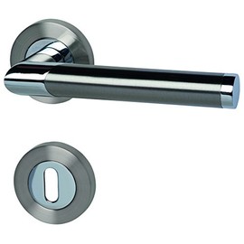 Alpertec 88022000 Lisbon-R Chrome / Stainless Steel Coloured Satin BB for Room Doors Door Handle Set Door Fittings