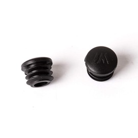 Bicycle Handlebar End Plugs MTB 19 mm Bar End Plugs Rubber Black Pack of 2
