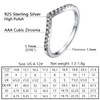 Prosilver 925 Sterling Silver Simple Rings for Women Wishbone Eternity