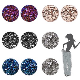 5 Pairs of Magnetic Earrings, Lymphatic Drainage Earrings, Women's Magnetic Earrings, Fashion Earrings Jewellery, Makes the Perfect Gift, Stainless Steel, No Gemstone