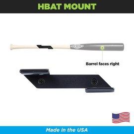 HIDEit HBat | Horizontal Baseball Bat Mount - Size: SINGLE (LEFT) - MADE IN USA