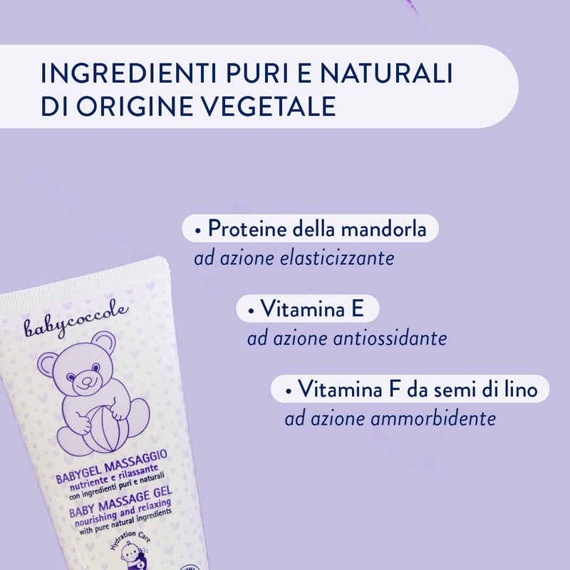 Babycoccole BABY GEL MASSAGGIO con Olio di Mandorla per Neonati