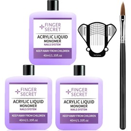 Monómero Líquido Acrílico De 40 Ml(3 Unidades) Para Kit De Uñas Acrílicas, Acrílico Líquido Para Uñas, Monómero Líquido Acrílico Para Uñas Acrílicas, Extensión De Uñas En Polvo Acrílico Para M