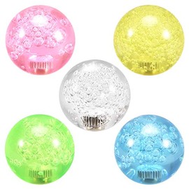 sourcing map Joystick Ball Top Handle Rocker Round Head Arcade Game DIY Parts Replacement Crystal Pink Yellow Blue Green White 5Pcs