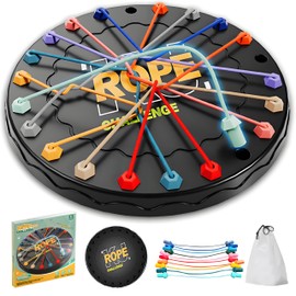 Rope Untangling Puzzle Game, Fun Family Sensory Interactive Toys, Twisted Rope Puzzle Game, Stress Relief Toy for Kids & Adults, Portable for Party & Travel