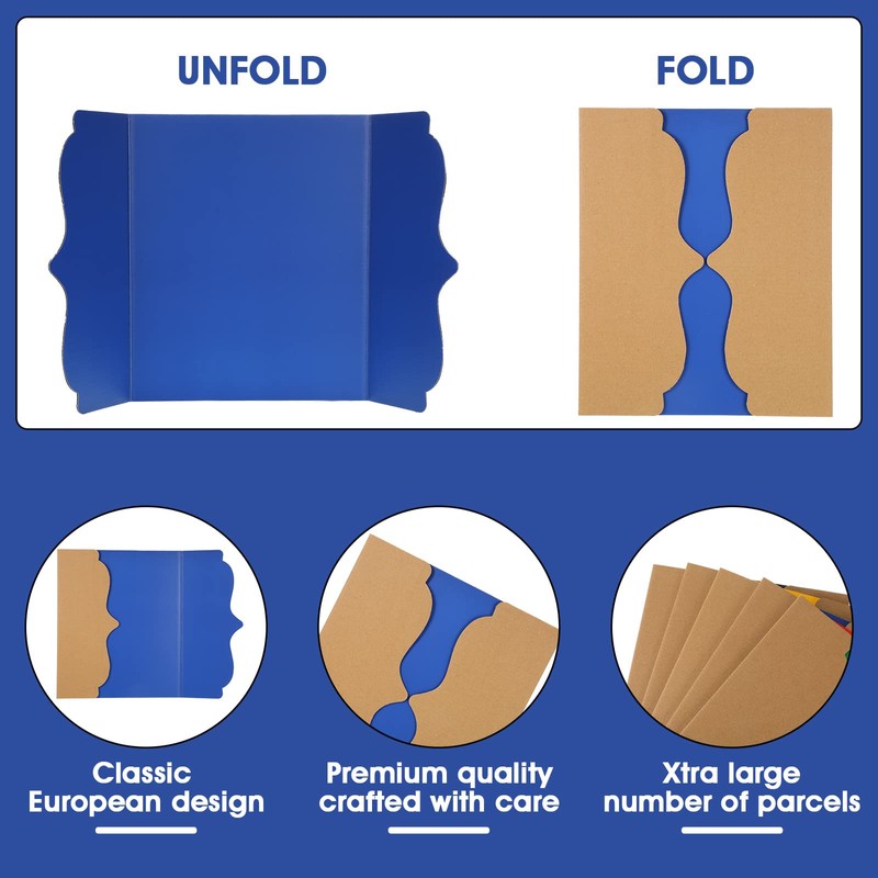 15 Pcs Trifold Presentation Board 12 x 20 Inch Trifold
