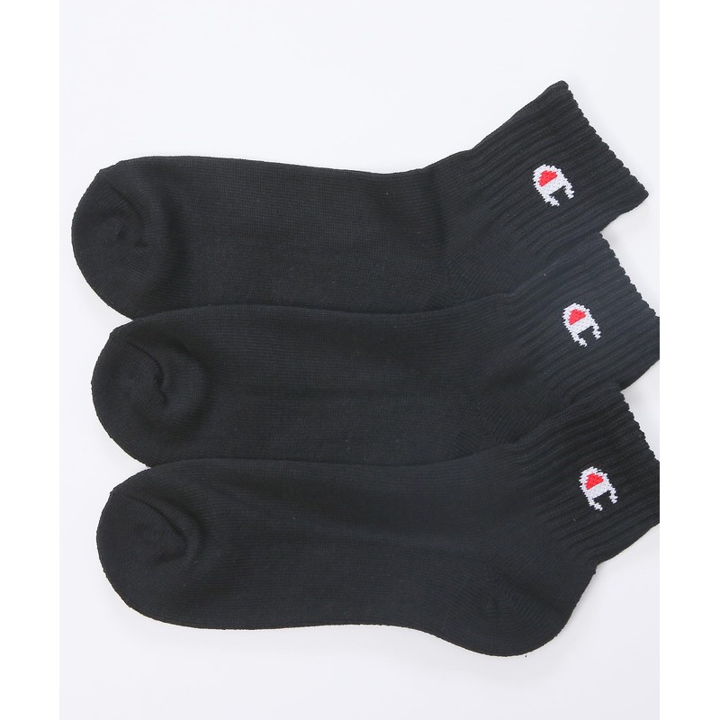 Champion Quarter Socks, 3 Pairs - blk