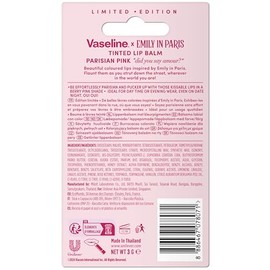 Vaseline Emily in Paris Bálsamo Labial Color Rosa Parisian Pink 3.0g, Humectación 24h