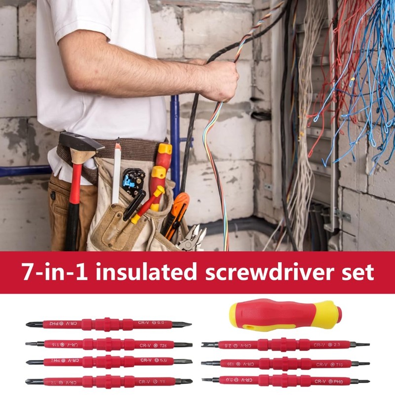 2024 Version 7 in 1 Insulated Screwdriver Set Magnetic Screwdriver
