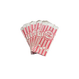 Paper Popcorn Bags for Parties, Carnivals, Movie Theaters 1oz Eco Friendly Kraft Paper (12)