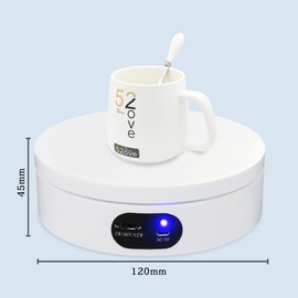 Kaket Motorized Rotating Display Stand, 360°Electric Automatic Rotating Turntable for Photography, Quiet and Smooth, Suitable for Display Jewelry, Watch, Collectibles