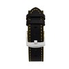Bandini 18mm Mens Italian Leather Watch Band Strap - Black