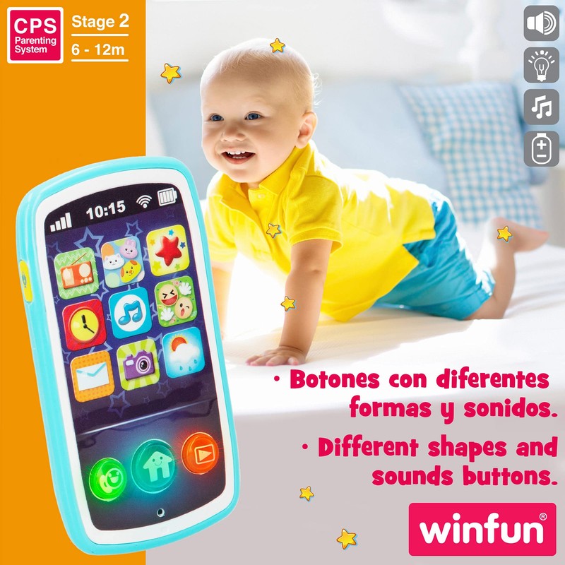 winfun 000740-NL Spielzeug-Smartphone Fun Sounds für Babys & Kinder