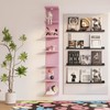 LitaEther Versatile 7 Tier Wall Shelf Unit,Pink Lack Wall Shelf,Display