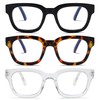 ZXYOO 3 Pack Oprah Style Reading Glasses for Women Men,