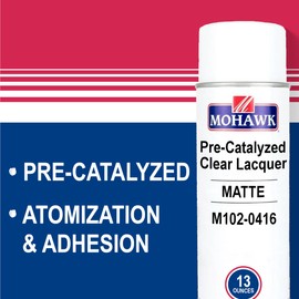 Mohawk Pre-Catalyzed Clear Lacquer, Matte Finish, M102-0416, 13 oz