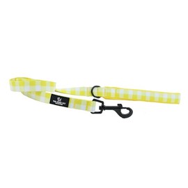 Ancol Adjustable Yellow Check Patterned Dog Lead Durable Secure Comfortable Padded Grip Sturdy Lightweight Pet Puppy Leash for Outdoor Running Walking