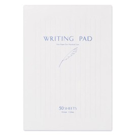 Enuby Writing Pad, Freshly Ruled Stationery and Envelopes Set | 50 Sheets B5 Equivalent, Vertical Writing [Envelopes] 8 Sheets, Long No. 4 Envelopes