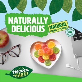 Heaven & Earth Assorted Hand Crafted Fruit Jellies in Resealable Tray (Approx. 40 Count) | Dye Free | Natural Colors & Flavors | Individually Wrapped | No High Fructose Corn Syrup | Soft Gummy Fruit Candy | Gluten Free | Better for You Jelly Candy | Kosher