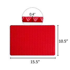 Non-Stick Silicone Baking, Pyramid Healthy Cooking Oven Mat Fat Red-2 Pack by Alpenkok (Black)