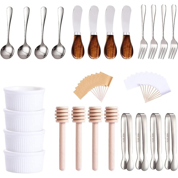 GUZE-US Charcuterie Accessories(25 Psc), Cheese Spreaders For Charcuterie Board, Mini