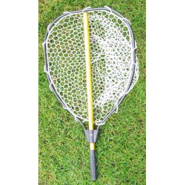 KUFA Retractable Aluminum Landing Net with PVC Mesh (Hoop:20"x16",Handle:28")