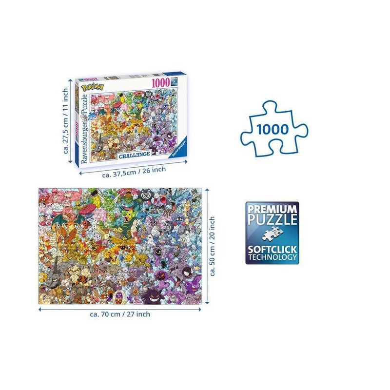 Ravensburger Pokémon 1000 Piece Challenge Jigsaw Puzzle for Adults and